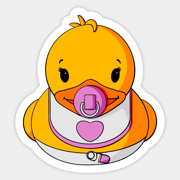 Baby Girl Rubber Duck Sticker by Alisha Ober Designs